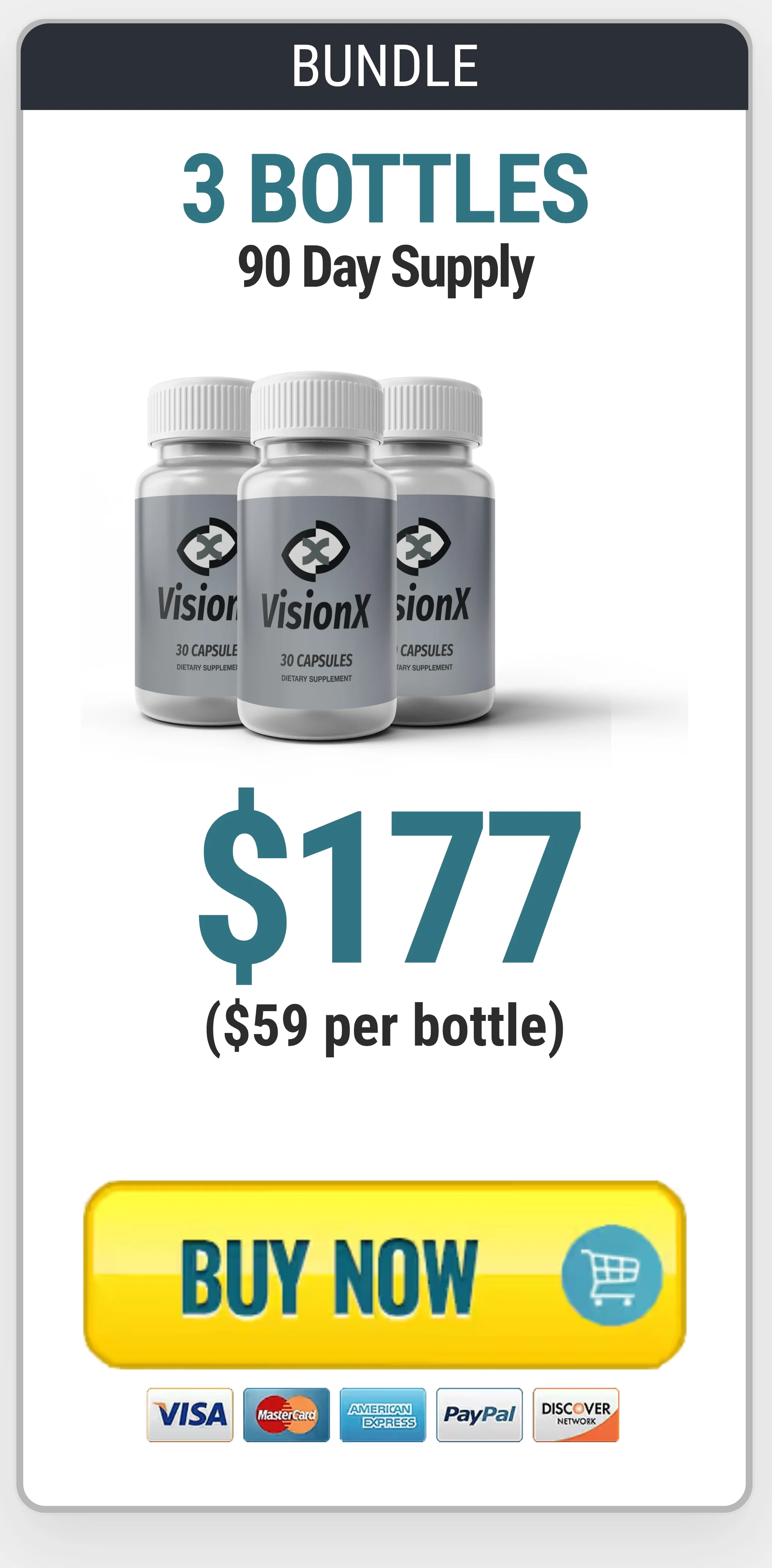 VisionX™ 3 bottles pricing